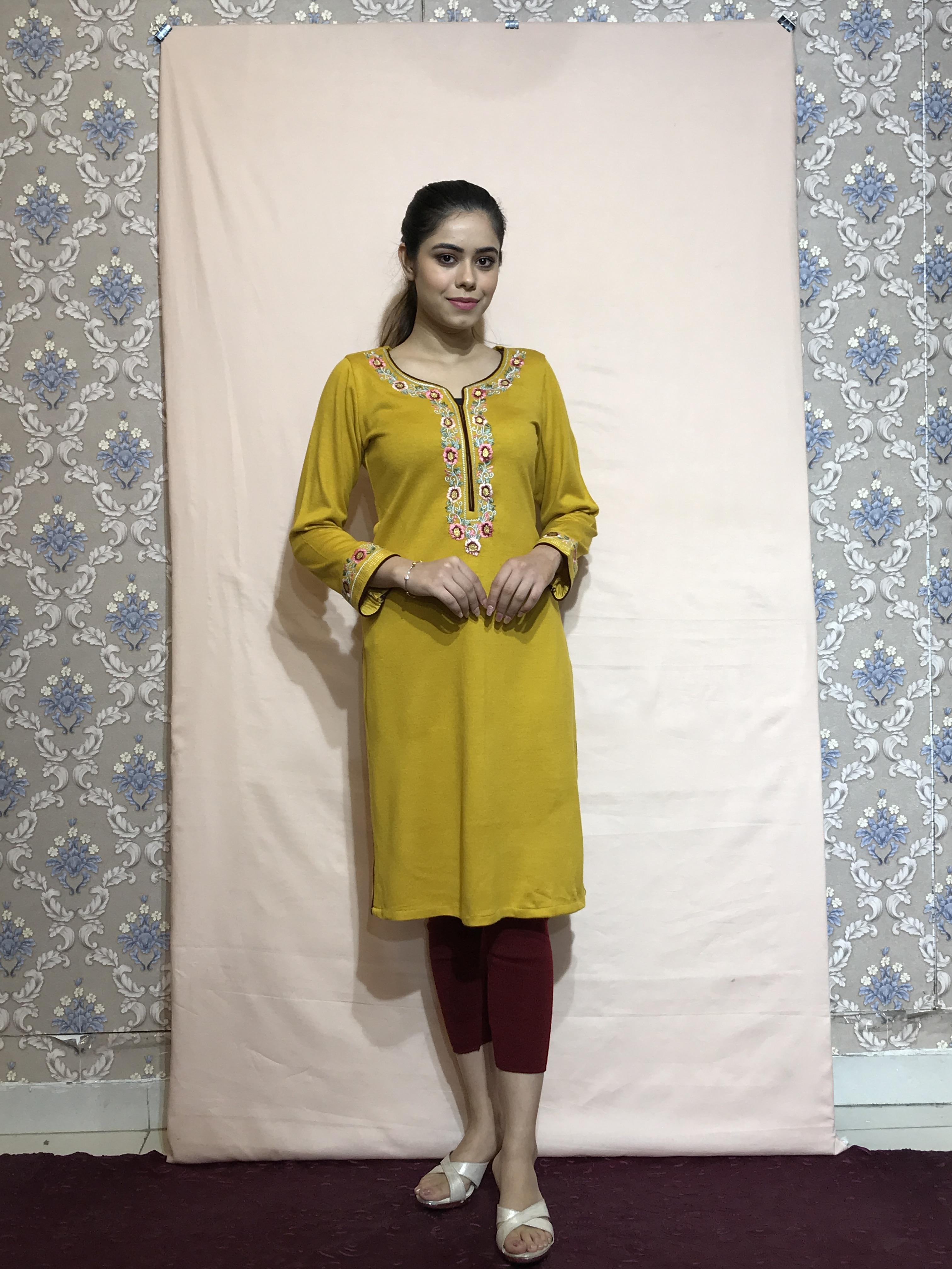 embroidered woolen kurta sets - 17468673 - Zoom Image - 1