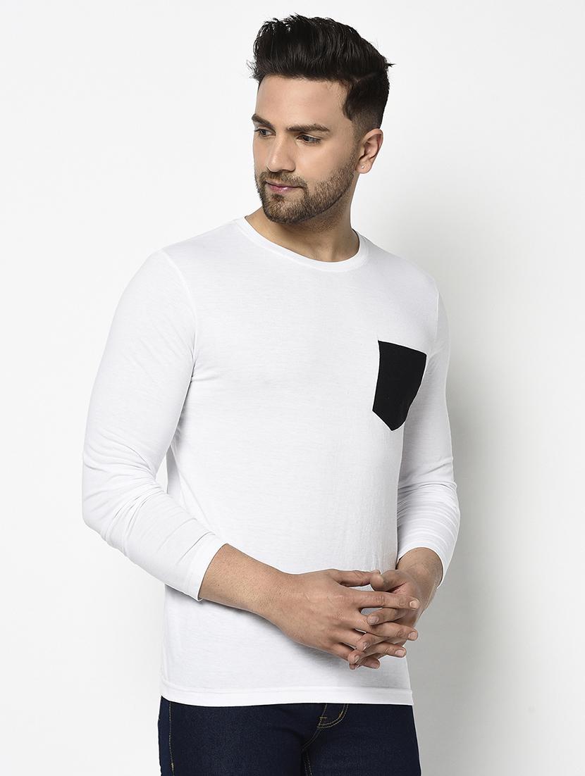 white solid pocket t-shirt - 17468683 - Zoom Image - 2