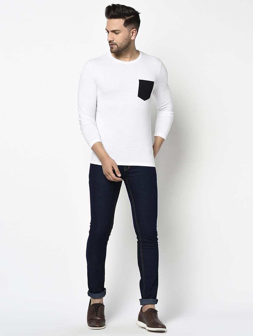white solid pocket t-shirt - 17468683 - Zoom Image - 4