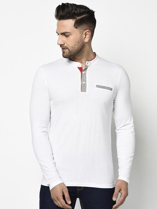 white solid pocket t-shirt - 17468690 - Standard Image - 1