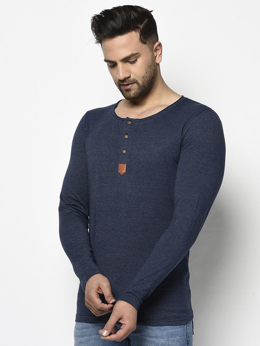 navy blue solid pocket t-shirt - 17468691 - Zoom Image - 2