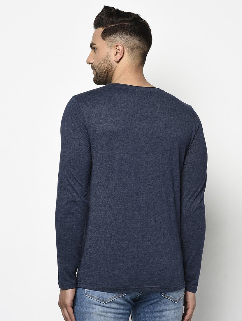 navy blue solid pocket t-shirt - 17468691 - Zoom Image - 4