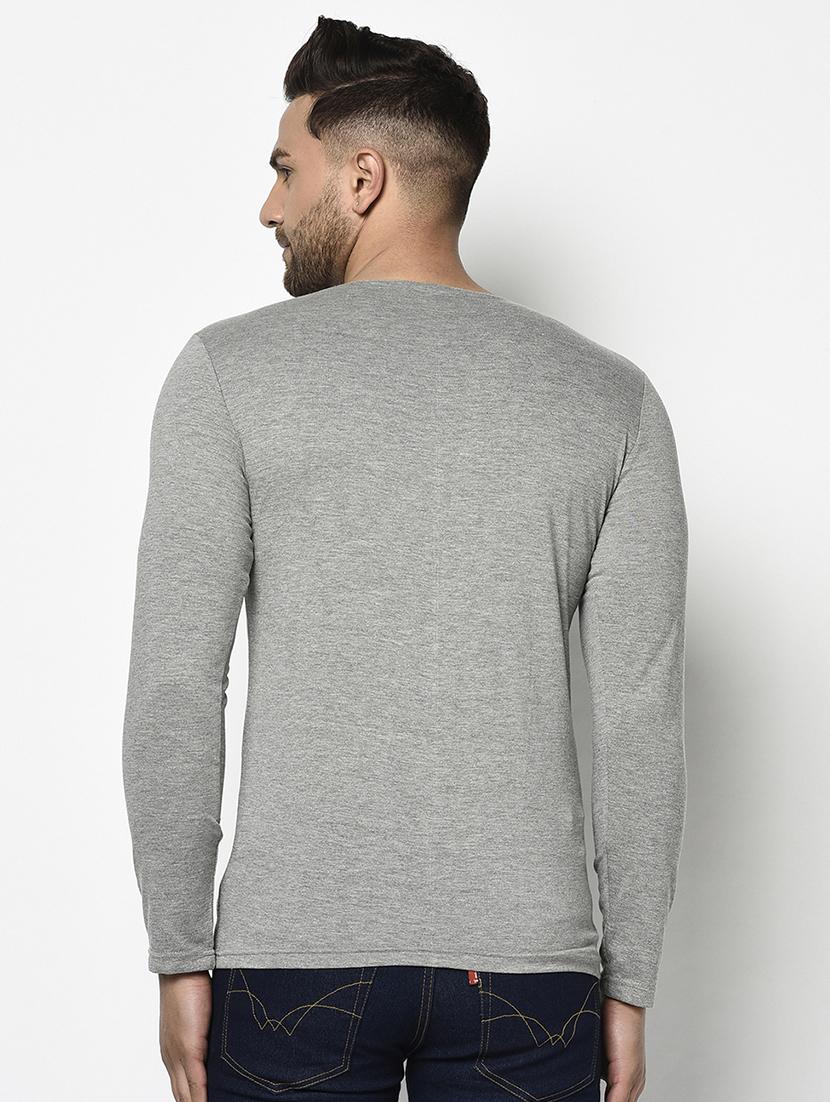 grey solid pocket t-shirt - 17468692 - Zoom Image - 3