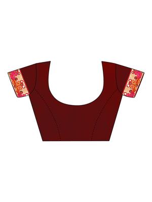 lace bordered embroidered saree with blouse - 17468704 - Standard Image - 3