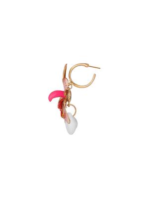 pink metal studs earring - 17468785 - Standard Image - 2