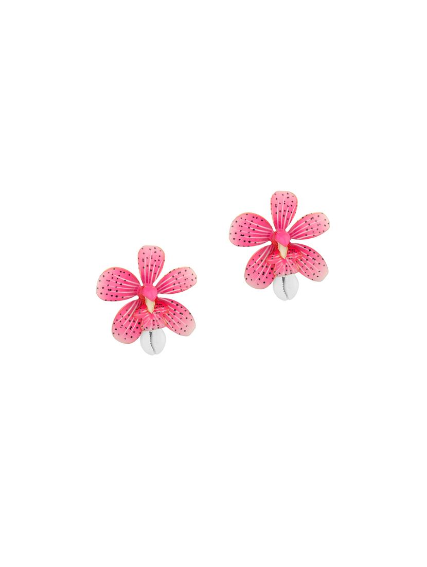 pink metal studs earring - 17468785 - Zoom Image - 1
