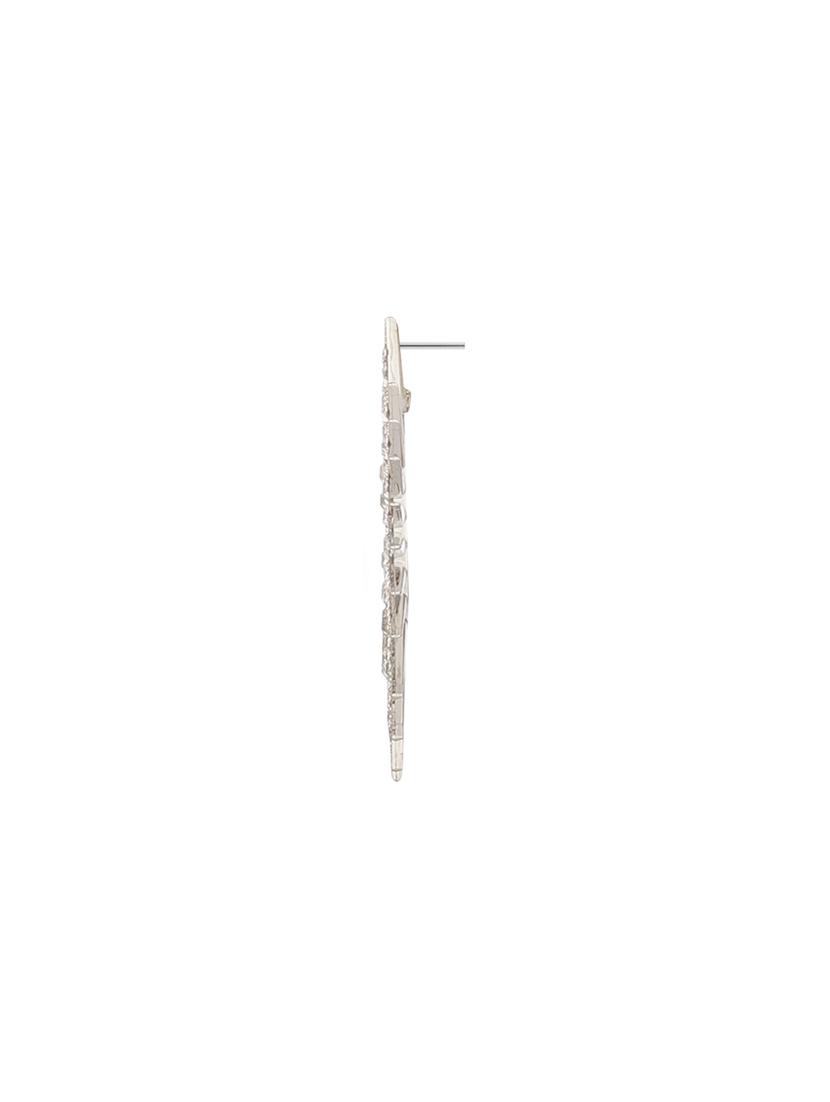 silver metal hoop earring - 17468796 - Zoom Image - 2