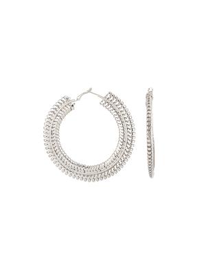 silver metal hoop earring - 17468802 - Standard Image - 2