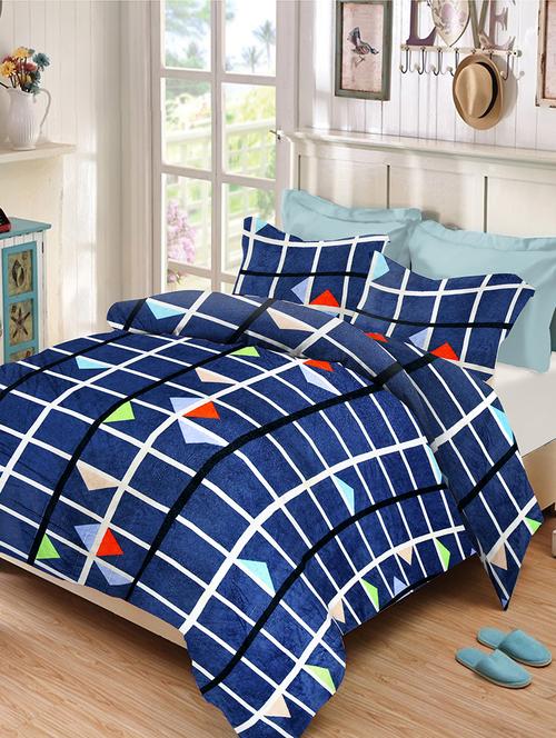 velvet king size double bedsheet with 2 pillow cover - 17468871 - Very Small Image - 1