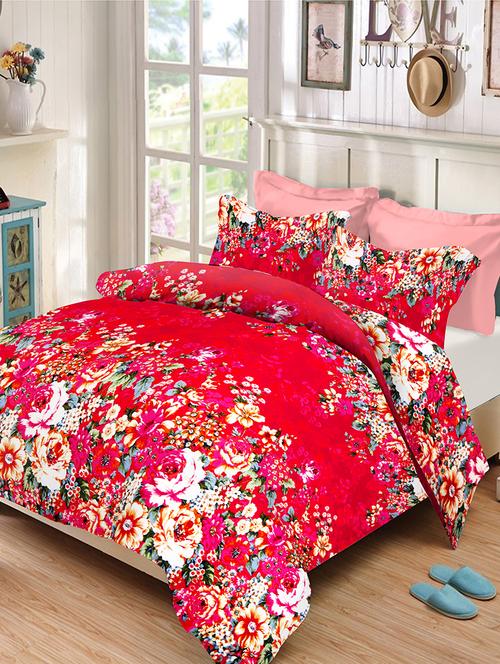 velvet king size double bedsheet with 2 pillow cover - 17468873 - Very Small Image - 1