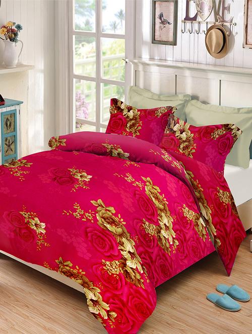 velvet king size double bedsheet with 2 pillow cover - 17468875 - Very Small Image - 1