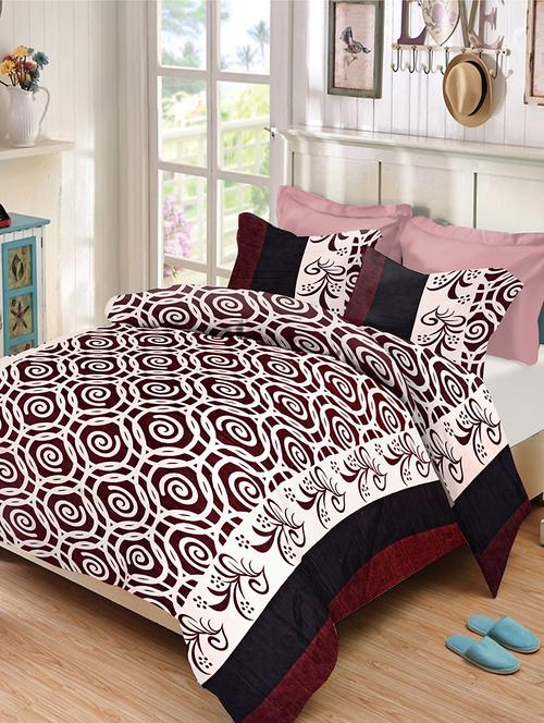 velvet king size double bedsheet with 2 pillow cover - 17468887 - Standard Image - 1