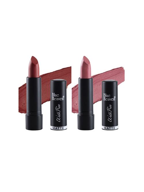 blue heaven pack of 2 walkfree matte lipsticks (baked orange & pink delicacy) - 17468889 - Standard Image - 1