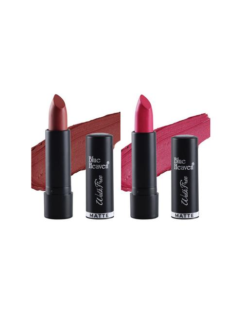 blue heaven pack of 2 walkfree matte lipsticks (baked orange & pink rush) - 17468898 - Standard Image - 1