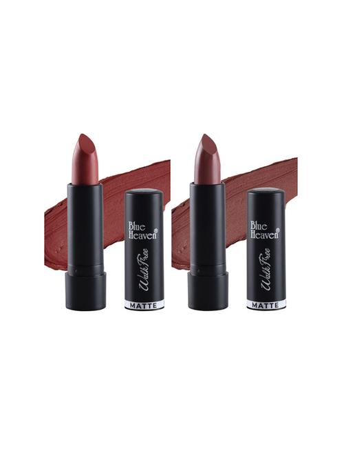 blue heaven pack of 2 walkfree matte lipsticks (baked orange & chocolate wood) - 17468902 - Standard Image - 1