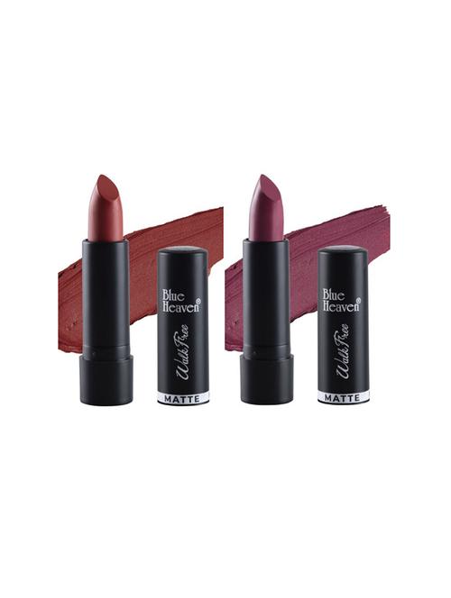 blue heaven pack of 2 walkfree matte lipsticks (baked orange & aged wine) - 17468917 - Standard Image - 1