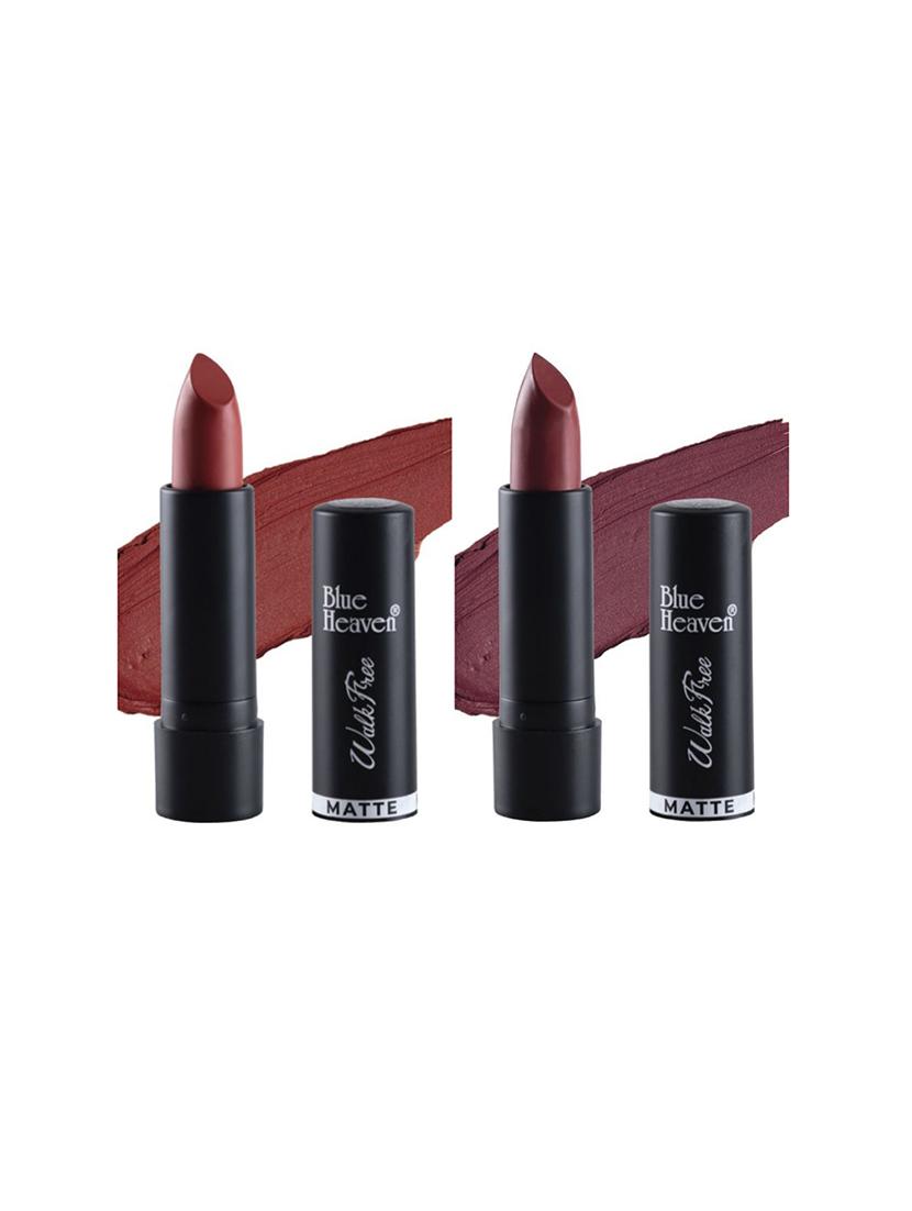 blue heaven pack of 2 walkfree matte lipsticks (baked orange & cherry me) - 17468921 - Zoom Image - 1