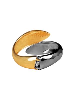 gold metal cuffs bracelet - 17468934 - Standard Image - 2