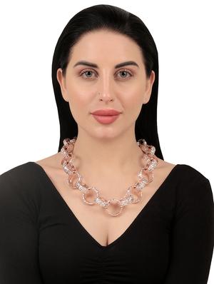 gold metal short necklace - 17468973 - Standard Image - 2