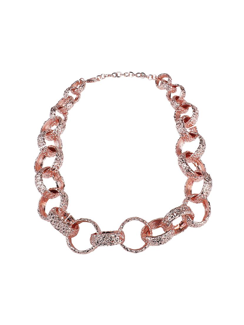 gold metal short necklace - 17468973 - Zoom Image - 1