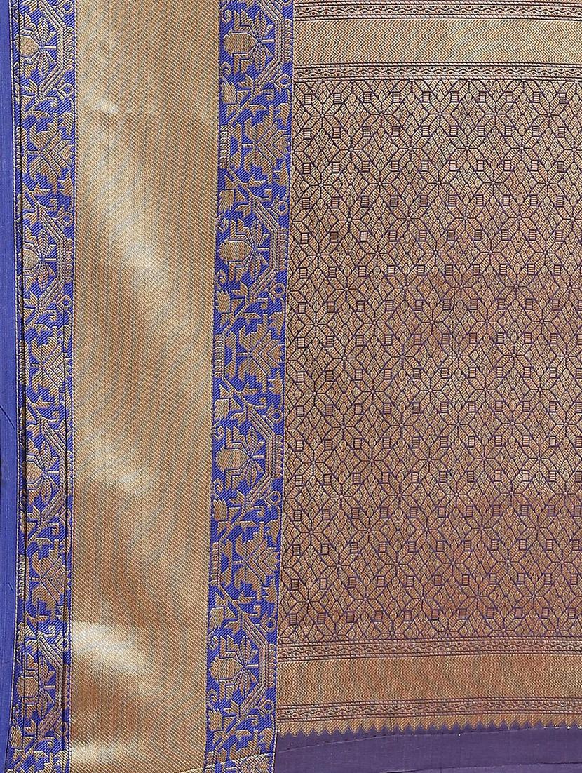 ethnic motifs banarasi saree with blouse - 17469010 - Zoom Image - 5