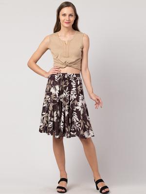 high rise flared skirt - 17469072 - Standard Image - 4