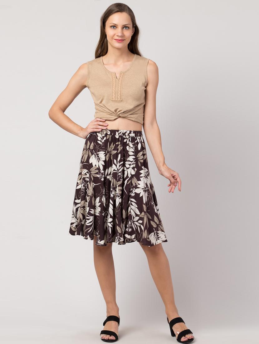 high rise flared skirt - 17469072 - Zoom Image - 4