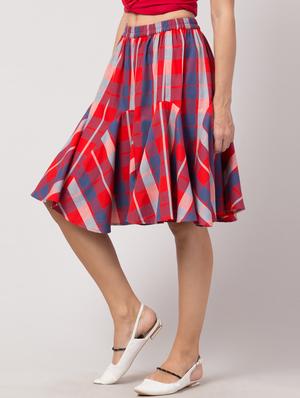 high rise flared skirt - 17469074 - Standard Image - 2