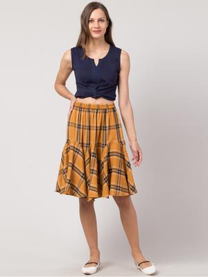 high rise flared skirt - 17469077 - Standard Image - 4