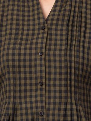 tie back checkered tunic - 17469078 - Standard Image - 5