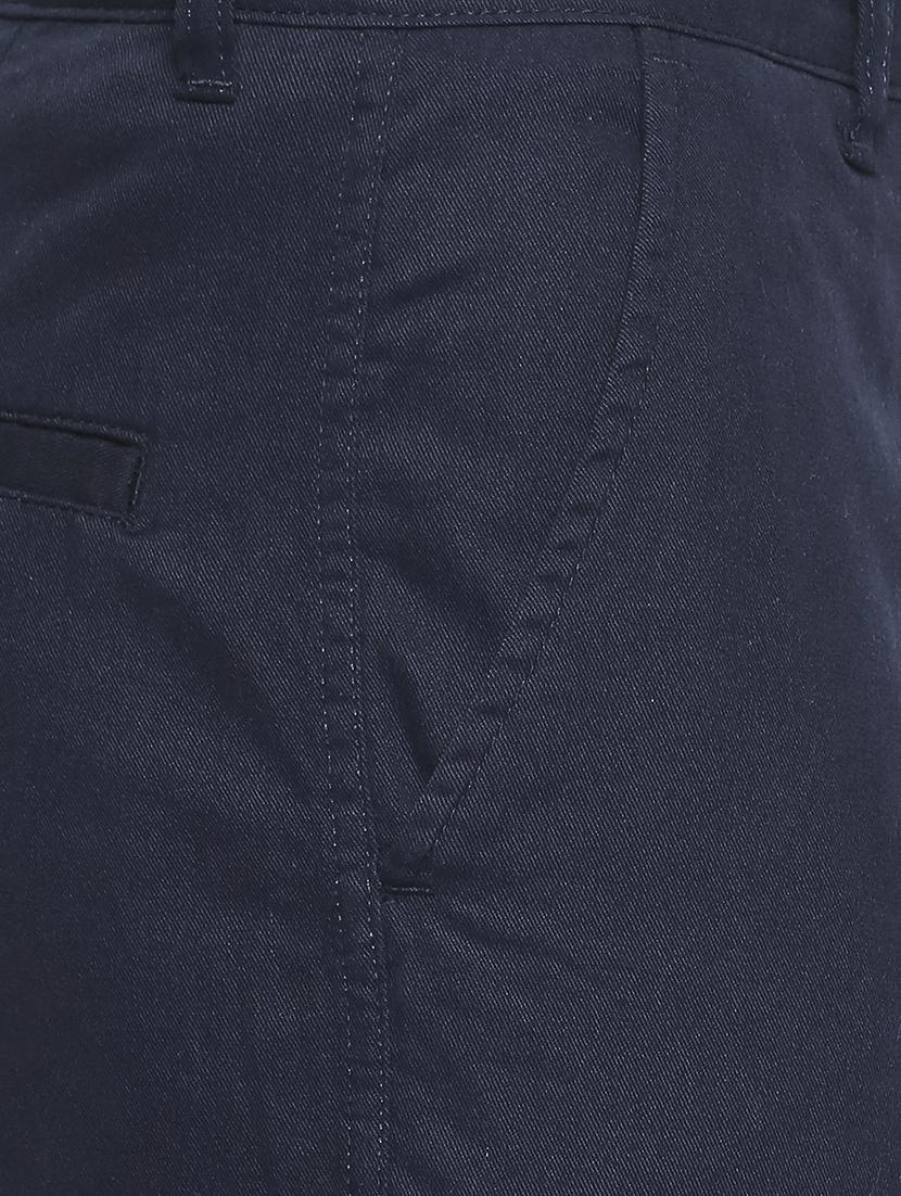 navy blue solid bermuda shorts - 17469253 - Zoom Image - 5