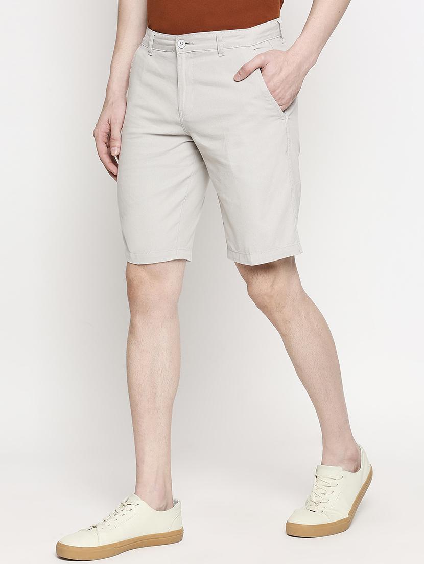 grey solid bermuda shorts - 17469255 - Zoom Image - 2