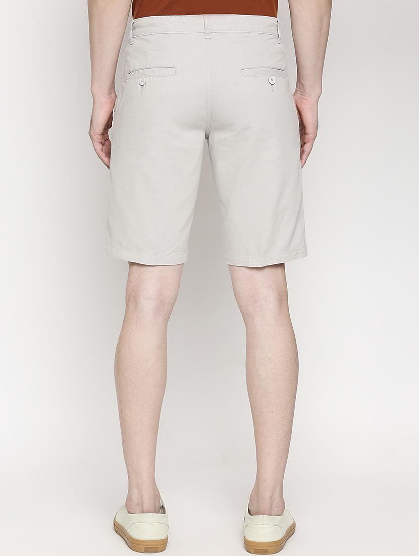 grey solid bermuda shorts - 17469255 - Zoom Image - 3