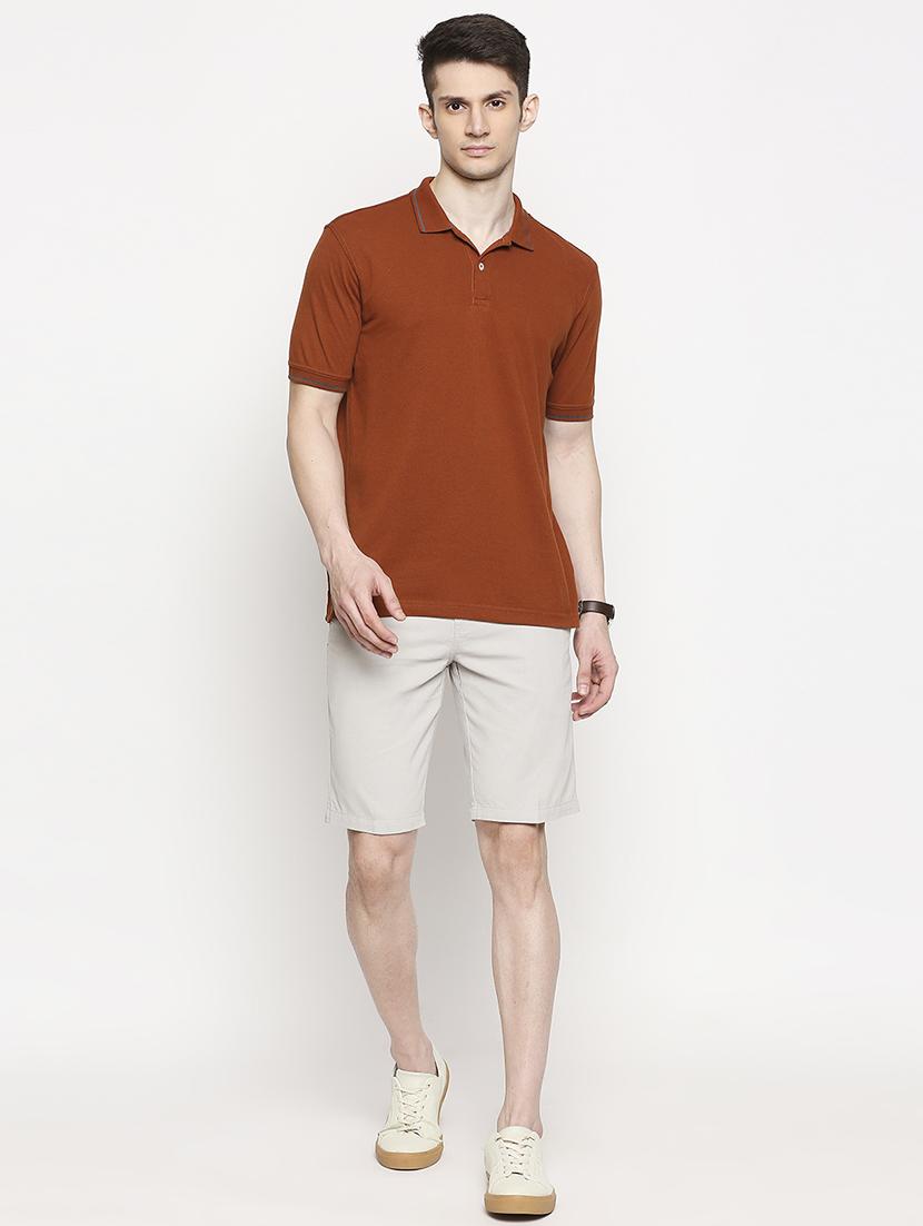 grey solid bermuda shorts - 17469255 - Zoom Image - 4