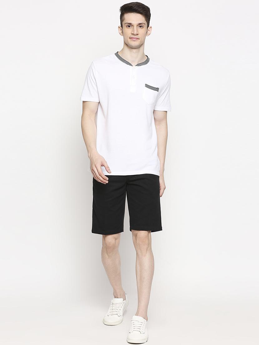 black solid bermuda shorts - 17469256 - Zoom Image - 4