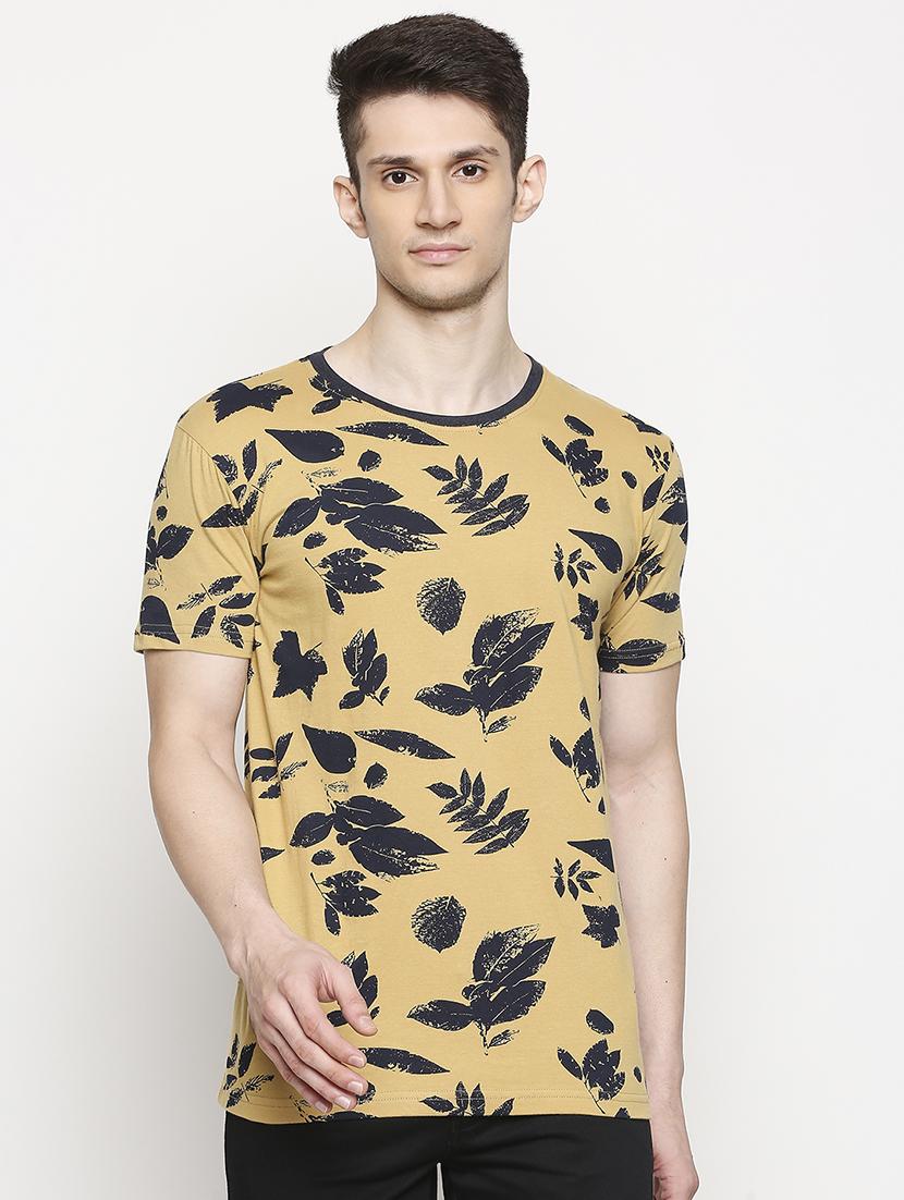 brown printed t-shirt - 17469262 - Zoom Image - 1