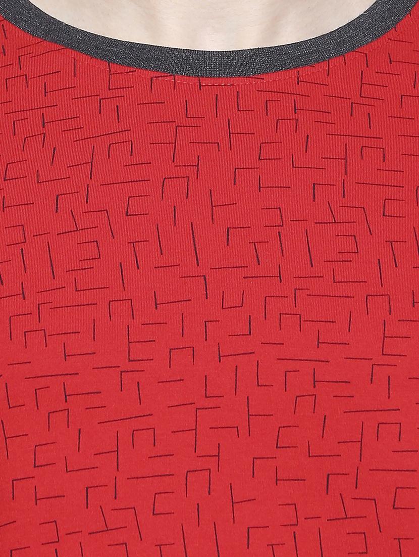 red printed t-shirt - 17469263 - Zoom Image - 5