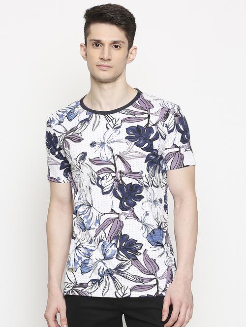 white printed t-shirt - 17469264 - Standard Image - 1