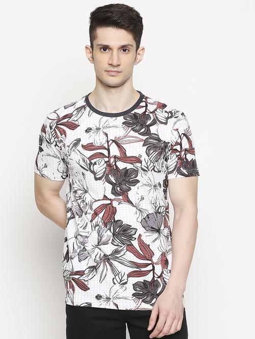 white printed t-shirt - 17469265 - Standard Image - 1