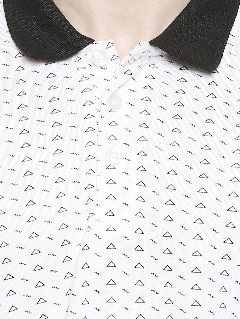 white printed polo t-shirt - 17469266 - Zoom Image - 5