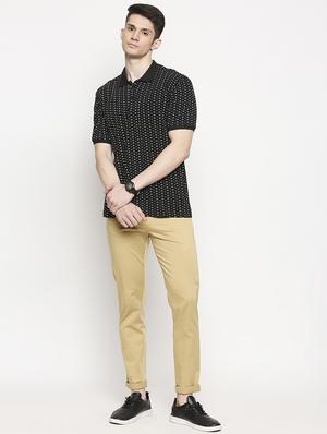 black printed polo t-shirt - 17469268 - Standard Image - 4