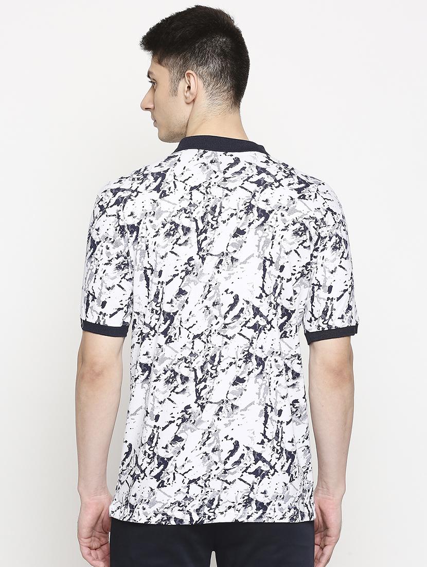 white printed polo t-shirt - 17469269 - Zoom Image - 3