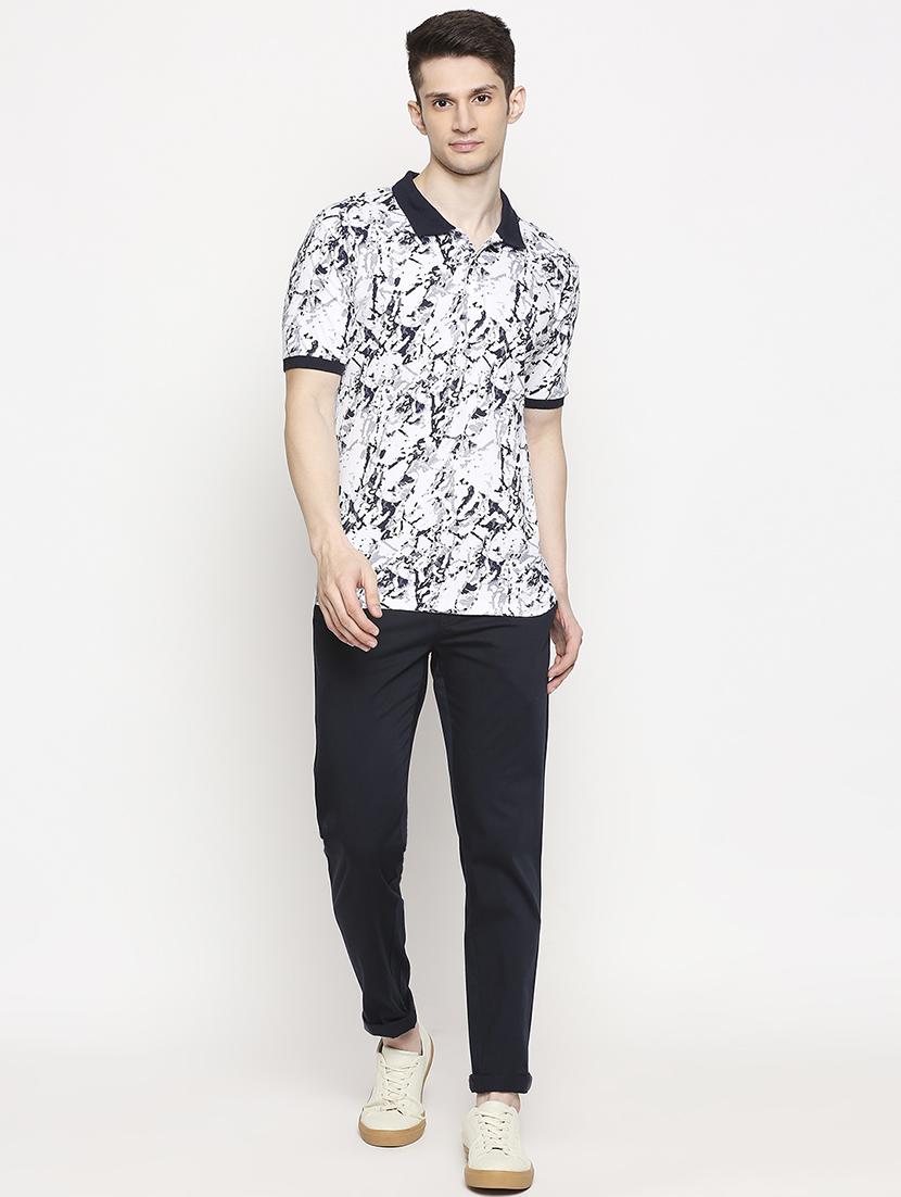 white printed polo t-shirt - 17469269 - Zoom Image - 4