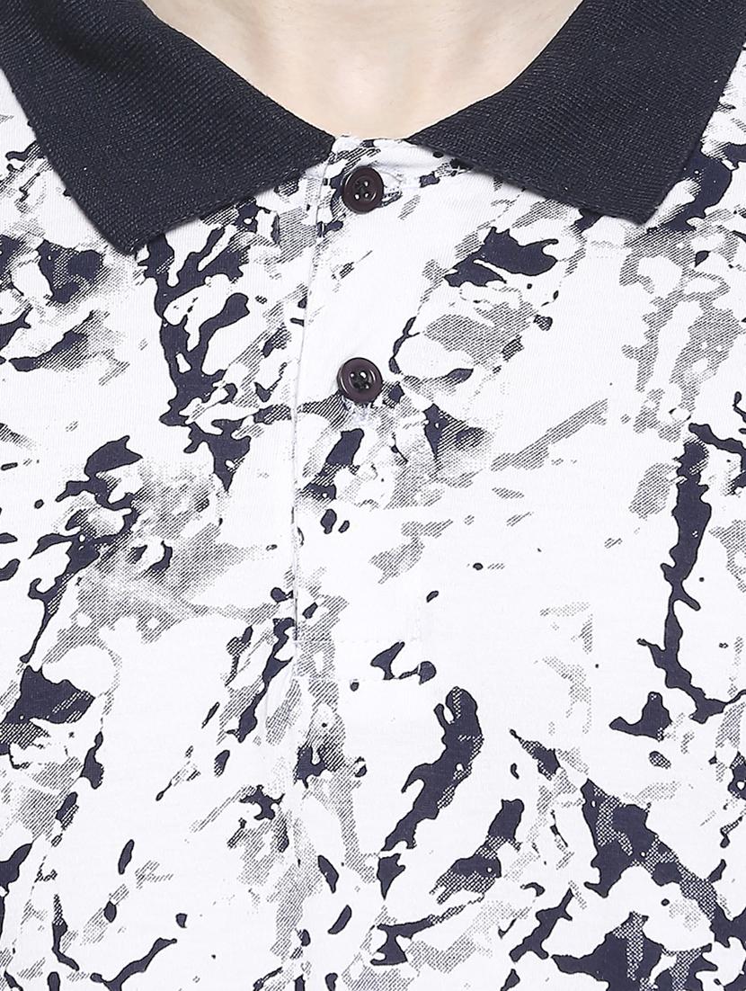 white printed polo t-shirt - 17469269 - Zoom Image - 5