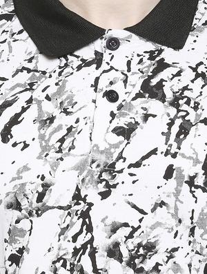 white printed polo t-shirt - 17469270 - Standard Image - 5