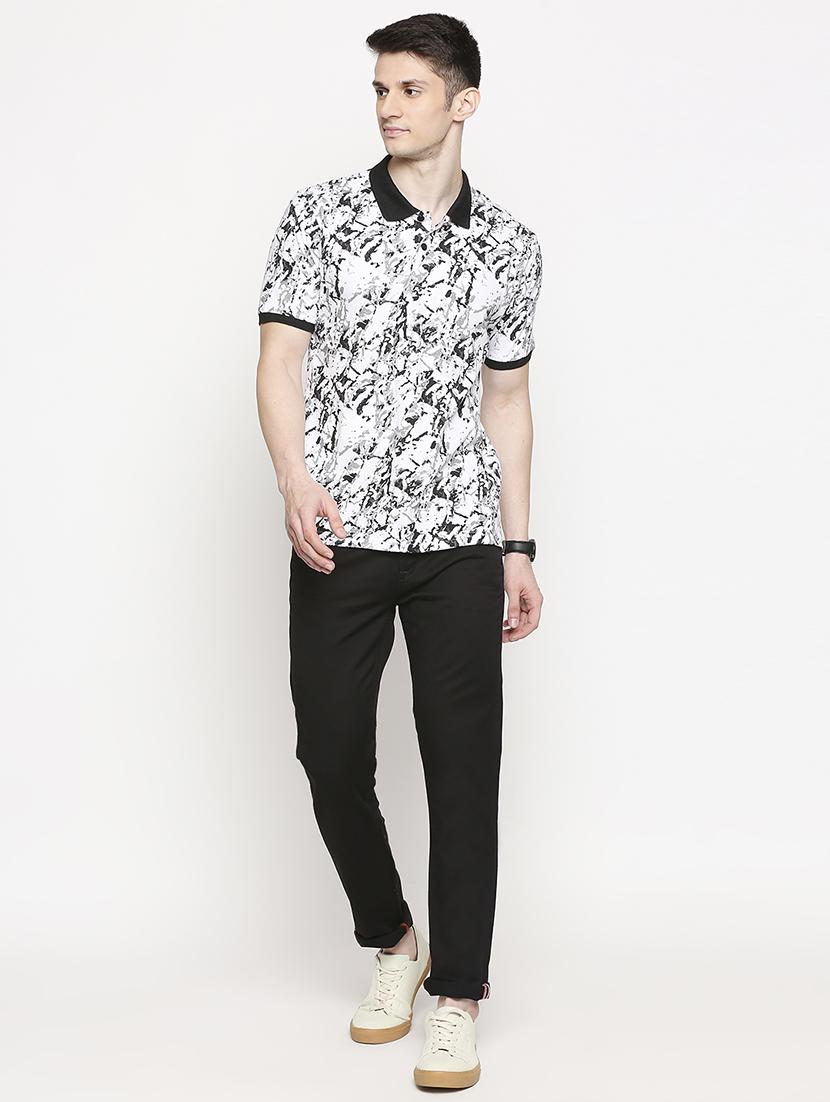 white printed polo t-shirt - 17469270 - Zoom Image - 4