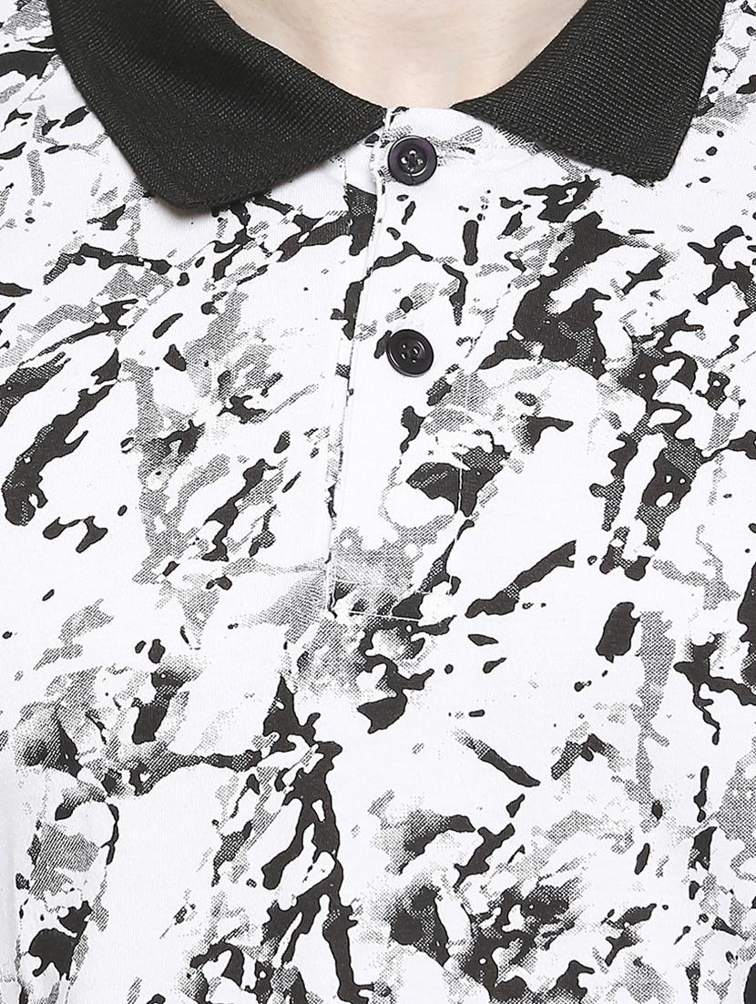 white printed polo t-shirt - 17469270 - Zoom Image - 5