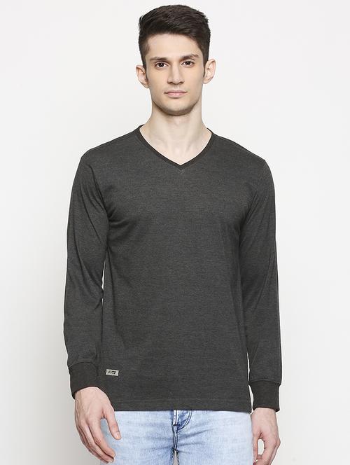 grey solid t-shirt - 17469271 - Standard Image - 1