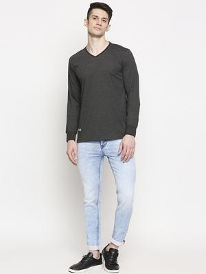 grey solid t-shirt - 17469271 - Standard Image - 4