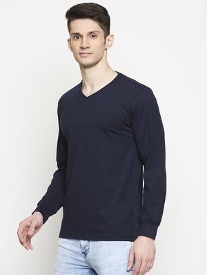 navy blue solid t-shirt - 17469272 - Standard Image - 2